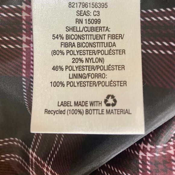 Black plaid lined utility jacket, mens large windbreaker coat by Covington - Picture 6 of 10